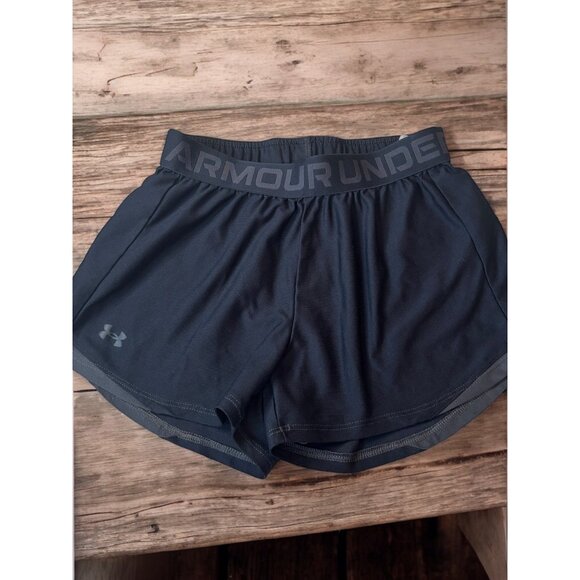 2 Under Armour  Women's Shorts Gray and Black Size XS - Picture 3 of 12